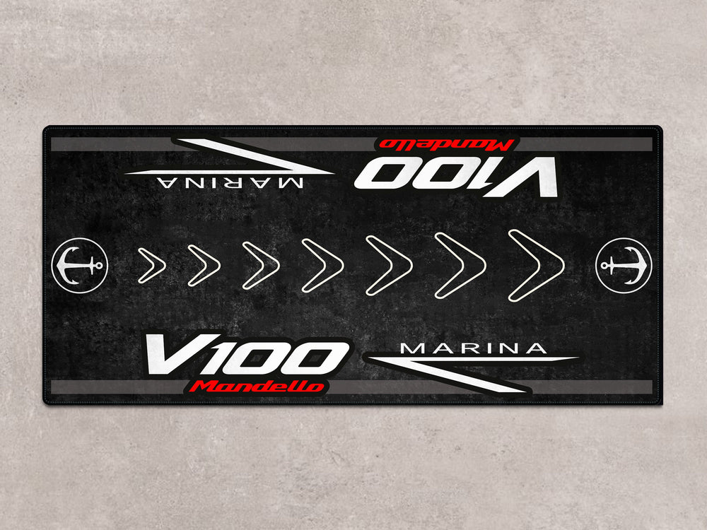 V100 Mandello için dayanıklı garaj halısı, pist hazırlığı ve motosiklet park paspası