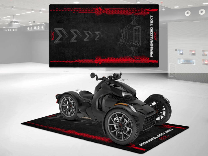 Can-Am Ryker için özel tasarlanmış kişiye özel pit matı
Showroom halısı, pist hazırlığı veya motosiklet teşhiri için şık ve fonksiyonel bir tercih.