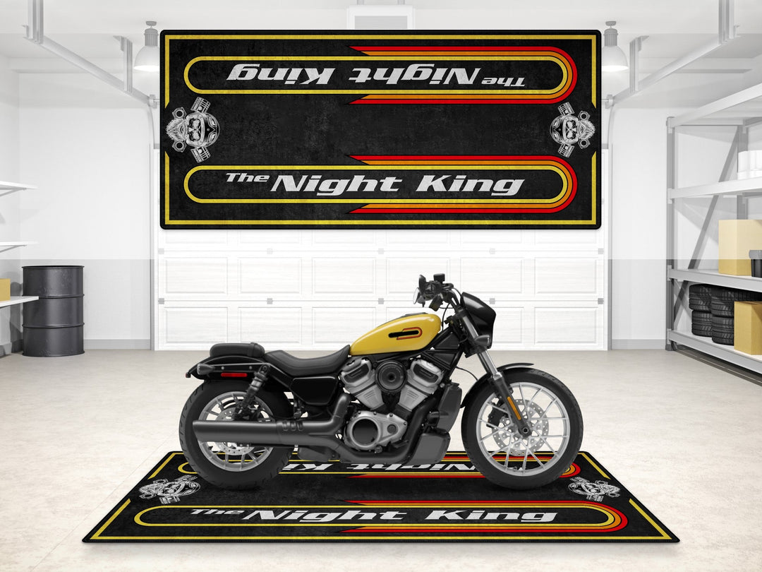 Harley Davidson Nightster Special Halısı Industrial Yellow – sarı için üretilmiş motosiklet halısı
