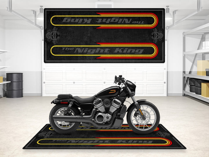 Harley Davidson Nightster Special Halısı Vivid Black – siyah için üretilmiş motosiklet halısı
