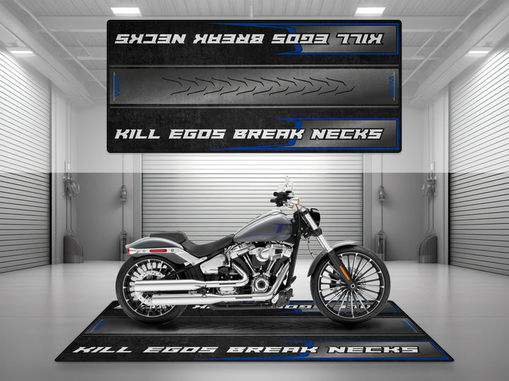 Harley Davidson Breakout Halısı Atlas Silver Metallic – gümüş metalik için üretilmiş motosiklet halısı
