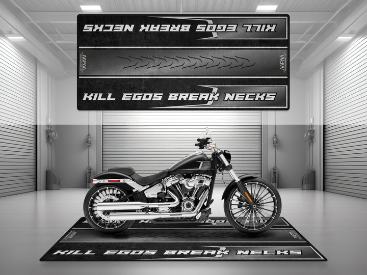 Harley Davidson Breakout Halısı Atlas Silver Metallic – gümüş metalik için üretilmiş motosiklet halısı
