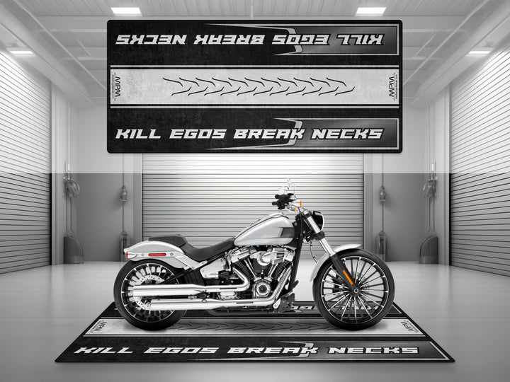 Harley Davidson Breakout Halısı White Onyx Pearl – beyaz oniks inci için üretilmiş motosiklet halısı
