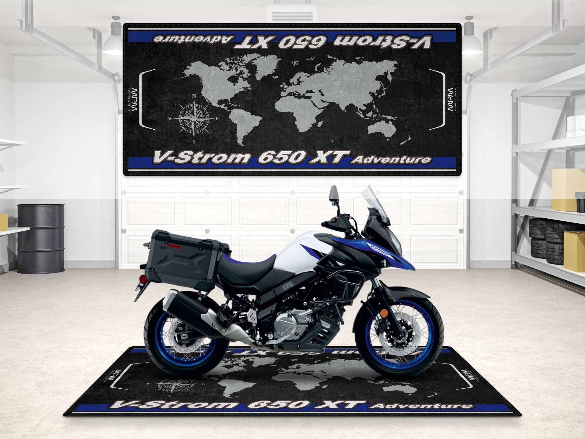 Suzuki V Strom 650XT Adventure cin Tasarlanm Motosiklet Mat MM7378 MPM Motosiklet Mat