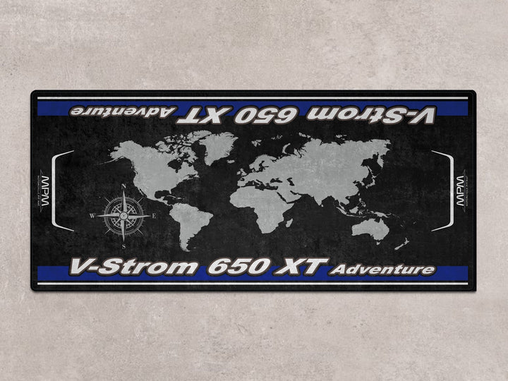 Suzuki VStrom 650 XT Adventure motosiklet halısı, pit matı ve zemin koruyucu aksesuar
