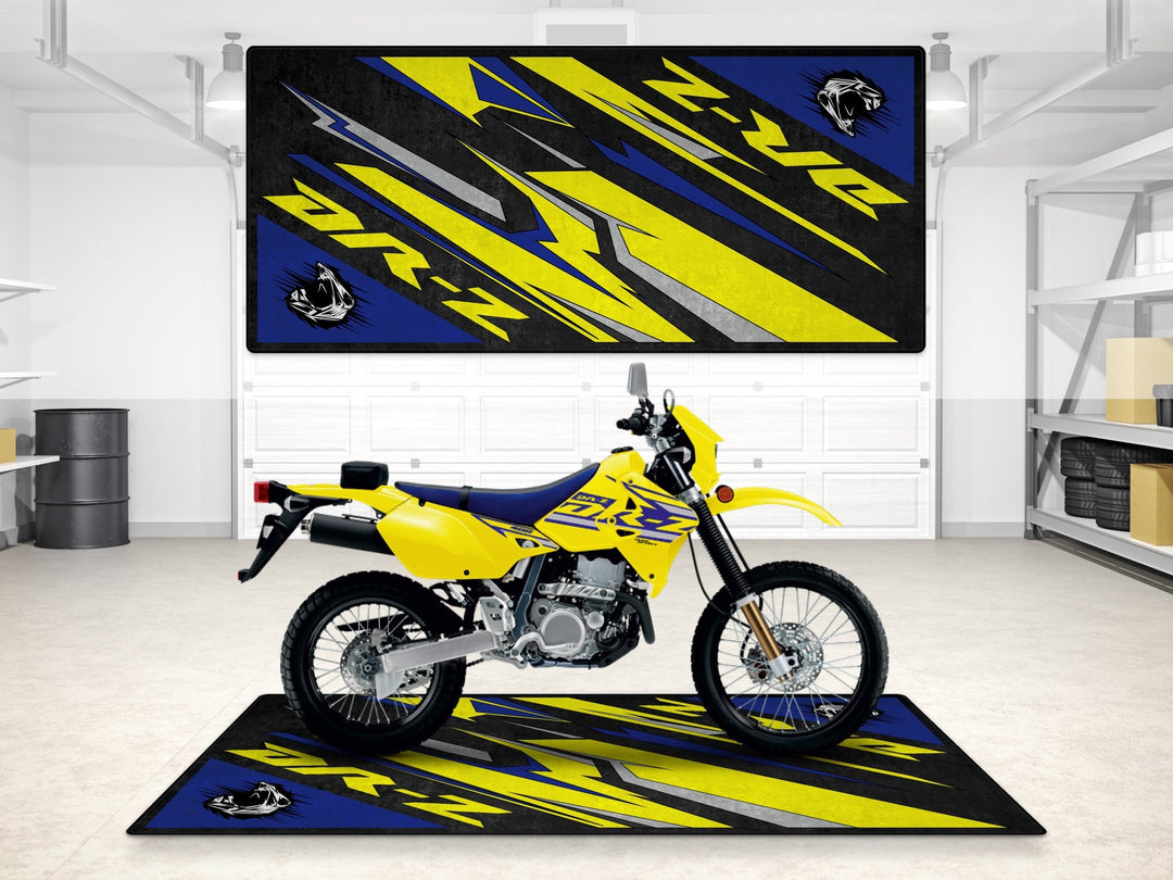 Suzuki RM-Z Halısı – motosiklet paspası olarak garaj ve park alanı için üretildi
