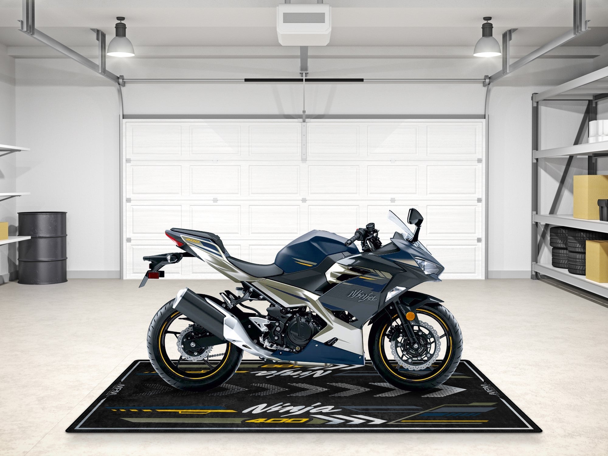 Kawasaki Ninja 400 İçin Tasarlanmış Motosiklet Matı - MM7386 – MPM