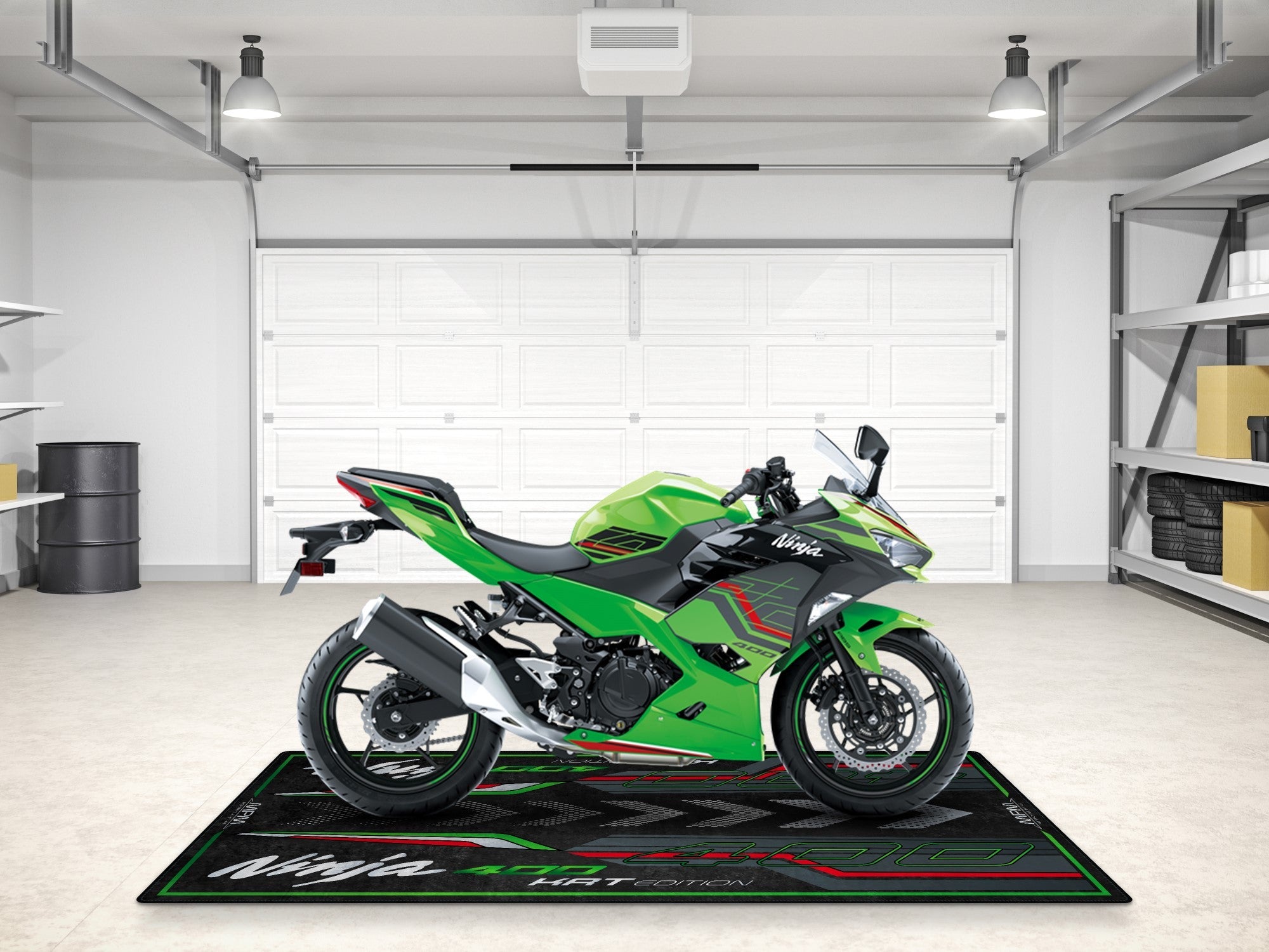 Kawasaki Ninja 400 KRT Edition İçin Tasarlanmış Motosiklet Matı