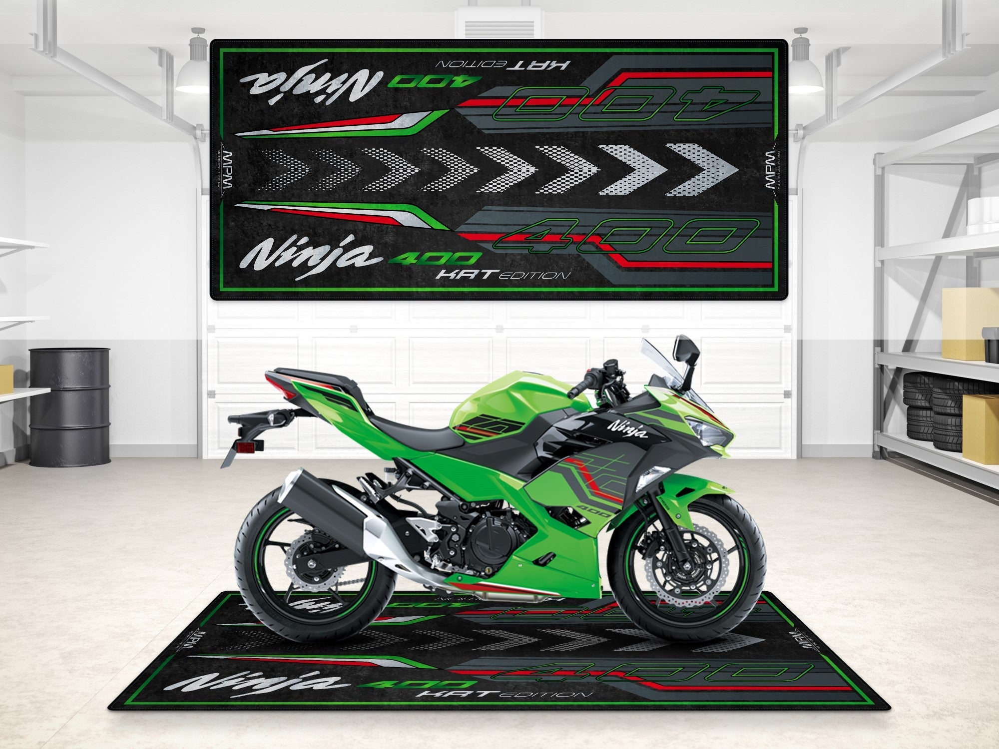 Kawasaki Ninja 400 KRT Edition İçin Tasarlanmış Motosiklet Matı