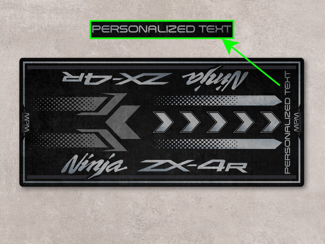 Motosiklet garaj halısı – Kawasaki ZX-4R için şık ve sıvı geçirmez pit mat
