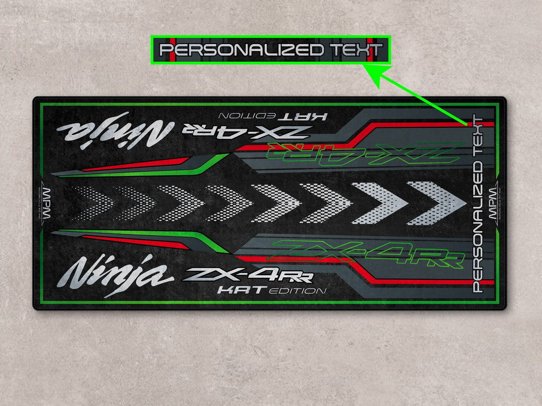 Kawasaki Ninja ZX-4RR KRT Edition motosiklet matı – pist, garaj ve sergi için özel
