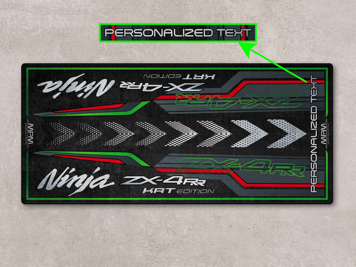Kawasaki Ninja ZX-4RR KRT Edition motosiklet matı – pist, garaj ve sergi için özel

