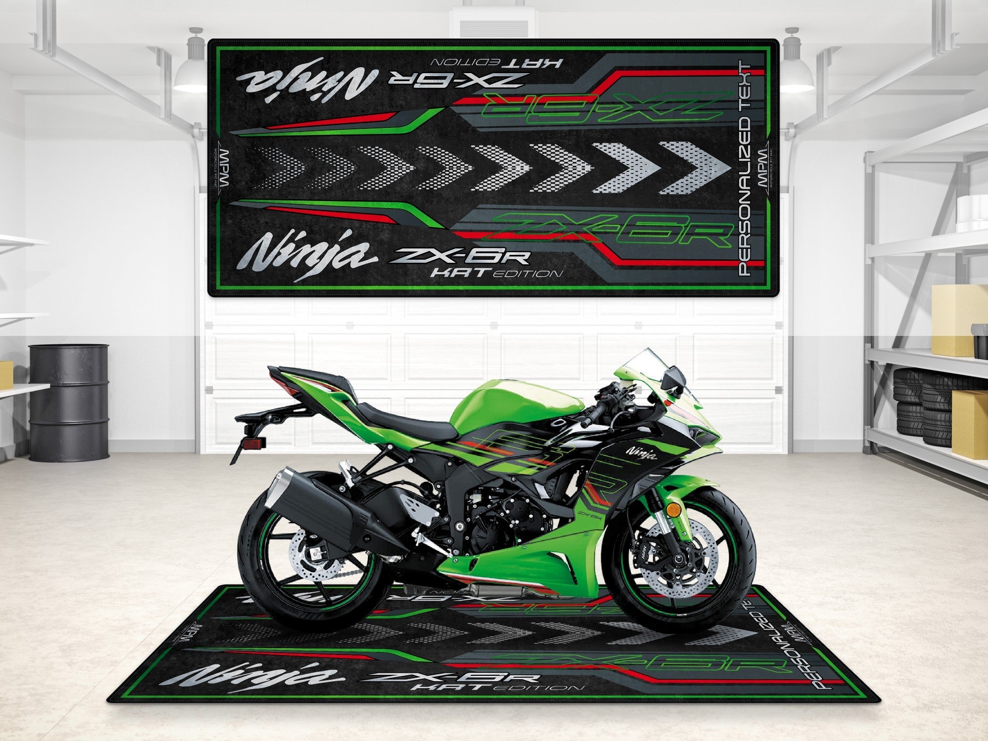 Kawasaki Ninja ZX-6R KRT Edition İçin Tasarlanmış Motosiklet Matı