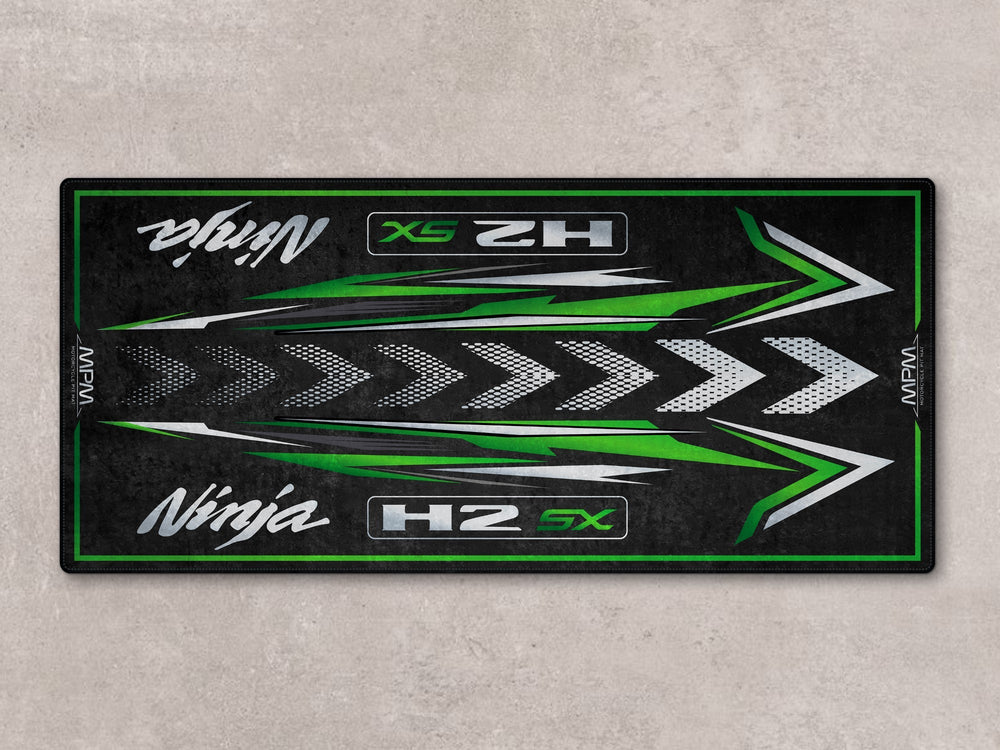Ninja H2SX garaj halısı, motosiklet park paspası ve zemin koruyucu aksesuar
