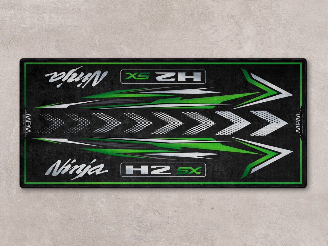 Ninja H2SX garaj halısı, motosiklet park paspası ve zemin koruyucu aksesuar
