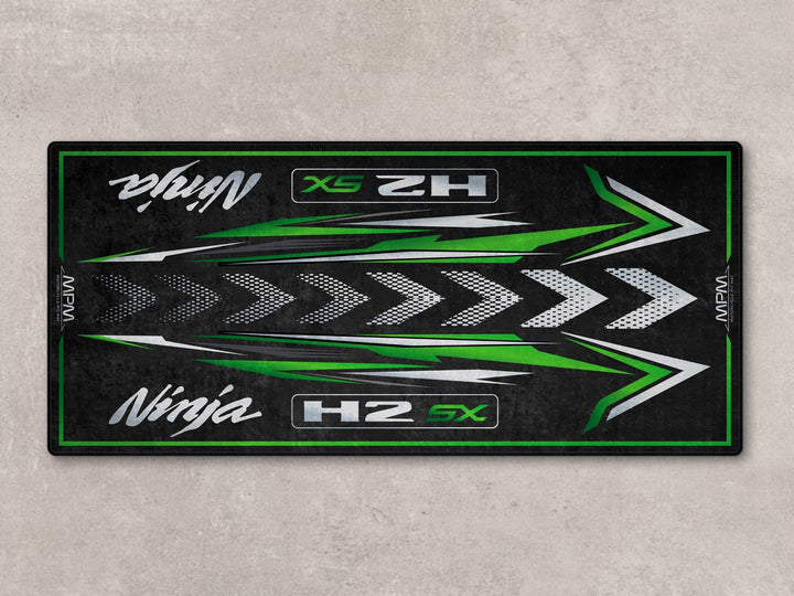 Ninja H2SX garaj halısı, motosiklet park paspası ve zemin koruyucu aksesuar
