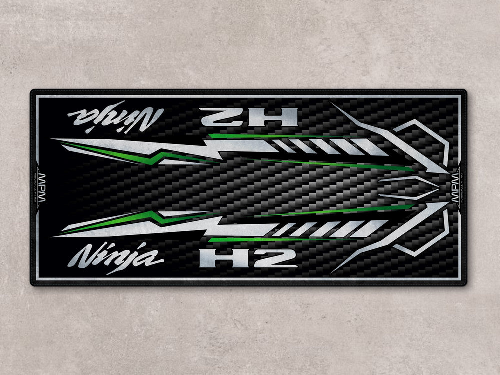 Ninja H2 garaj halısı, motosiklet park paspası ve zemin koruyucu aksesuar
