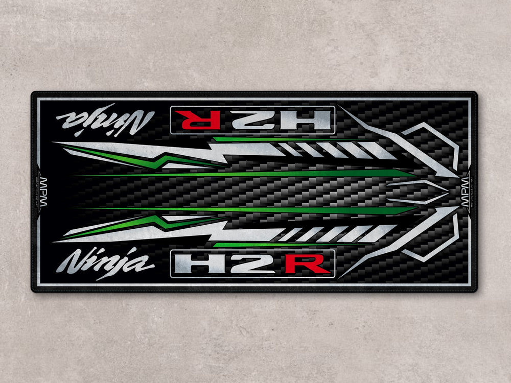 Ninja H2R garaj halısı, motosiklet park paspası ve zemin koruyucu aksesuar
