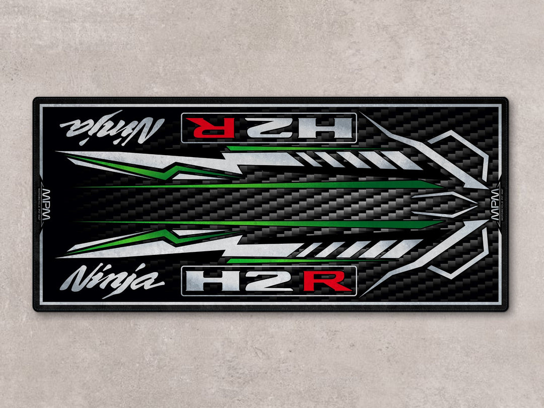 Ninja H2R garaj halısı, motosiklet park paspası ve zemin koruyucu aksesuar
