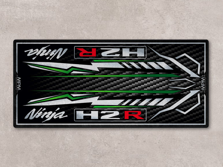 Ninja H2R garaj halısı, motosiklet park paspası ve zemin koruyucu aksesuar
