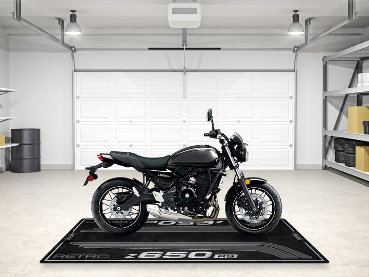 Kawasaki Z650RS kişiselleştirilmiş motosiklet matı, superbike garajı ve motosiklet teşhiri için aksesuar
