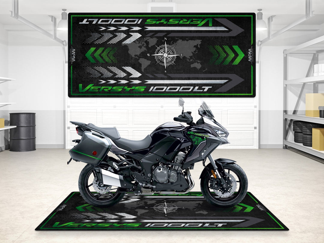 Kawasaki Versys 1000 LT Halısı Metallic Graphite Gray – gri siyah için üretilmiş motosiklet paspası
