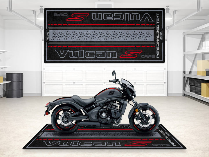 Kawasaki Vulcan S Cafe motosiklet paspası – cruiser için dayanıklı garaj halısı
