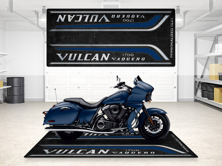 Kawasaki Vulcan 1700 Vaquero paspas – dayanıklı motosiklet park halısı ve dekoratif pit mat
