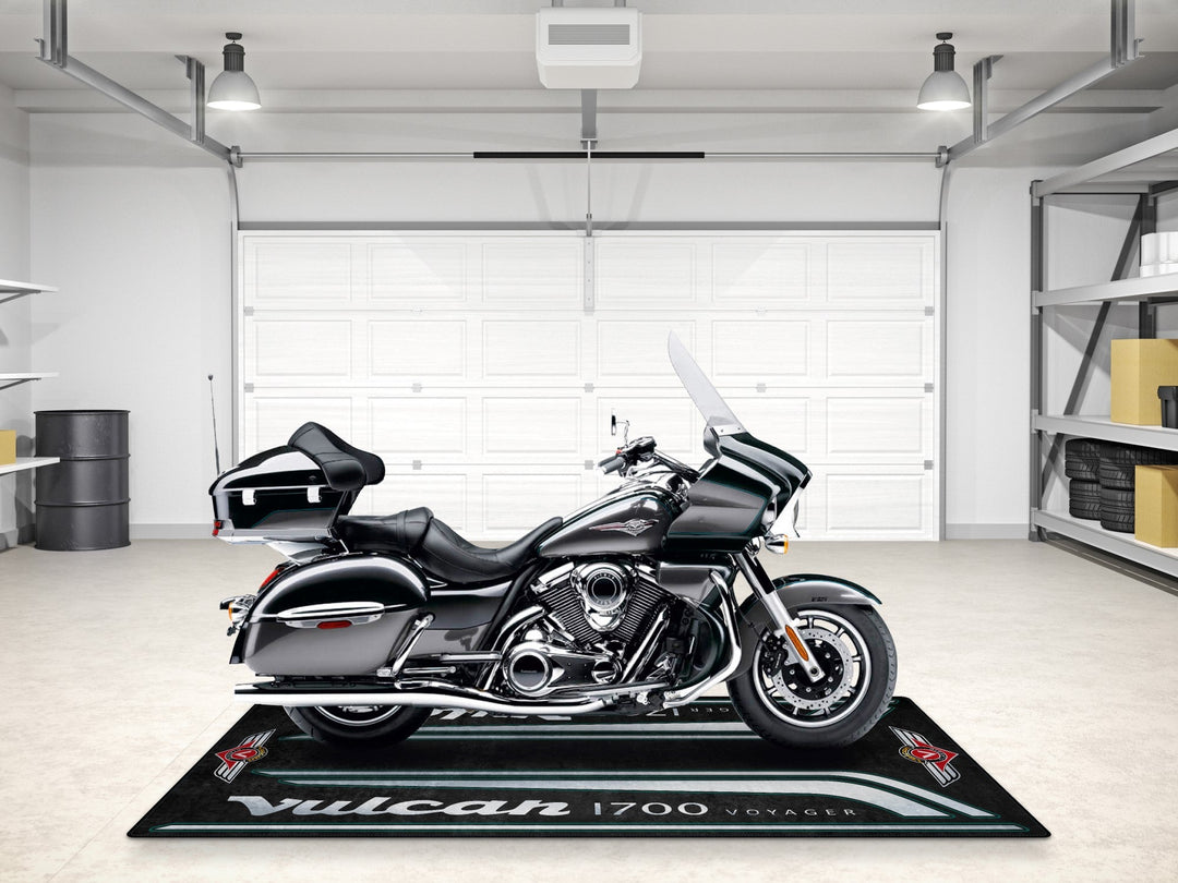 Kawasaki Vulcan 1700 Voyager motosiklet halısı – koruyucu garaj paspası ve zemin halısı

