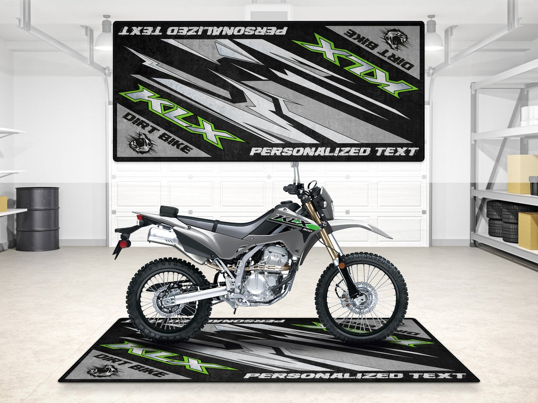 Kawasaki KLR 650 paspas – explorer enduro motosiklet için koruyucu garaj matı
