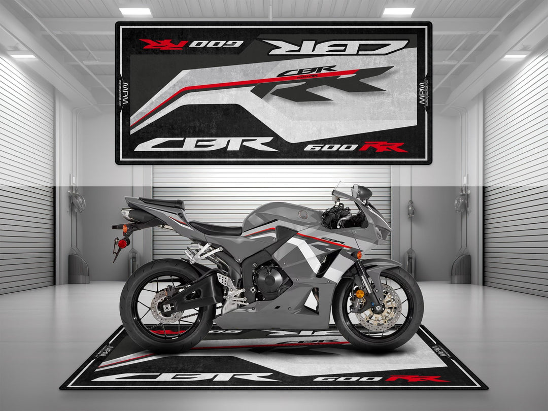 Honda CBR 600RR Halısı – Deep Pearl Gray gri renk için üretilmiş motosiklet paspası
