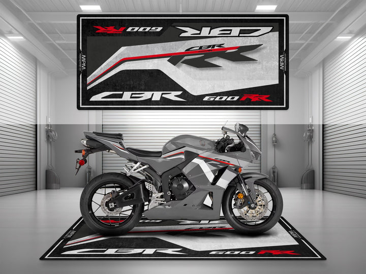 Honda CBR 600RR Halısı – Deep Pearl Gray gri renk için üretilmiş motosiklet paspası
