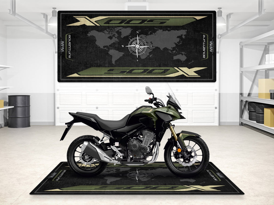 Honda CB500X Halısı Pearl Organic Green – yeşil için üretilmiş motosiklet paspası

