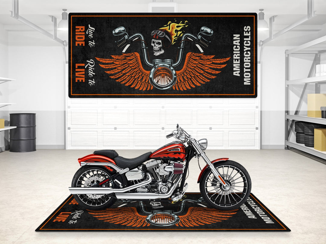 Harley Davidson İçin Tasarlanmış Motosiklet Matı