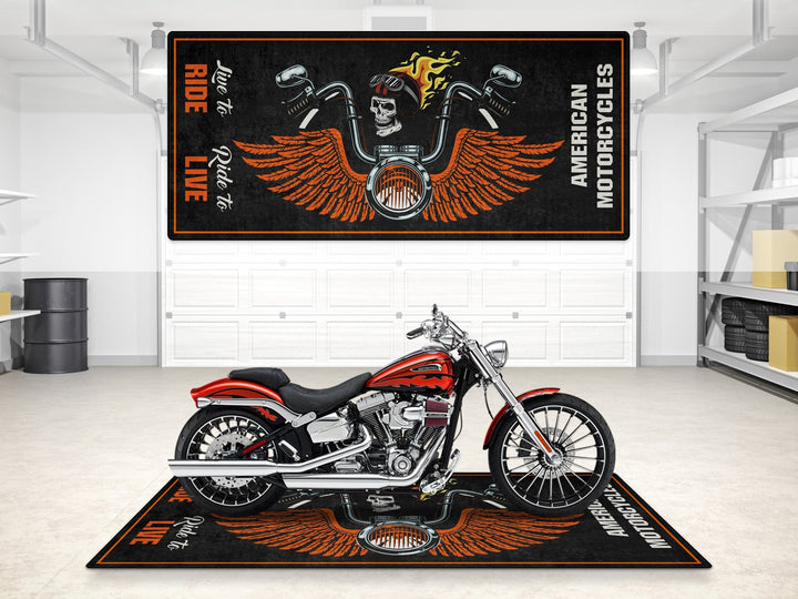 Harley Davidson İçin Tasarlanmış Motosiklet Matı