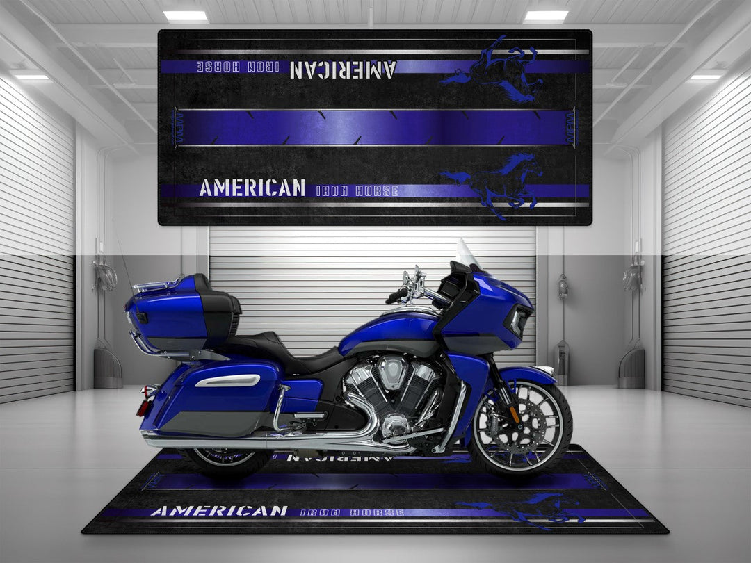Indian Pursuit Limited Halısı – Orijinal mavi renk için üretilmiş motosiklet paspası
