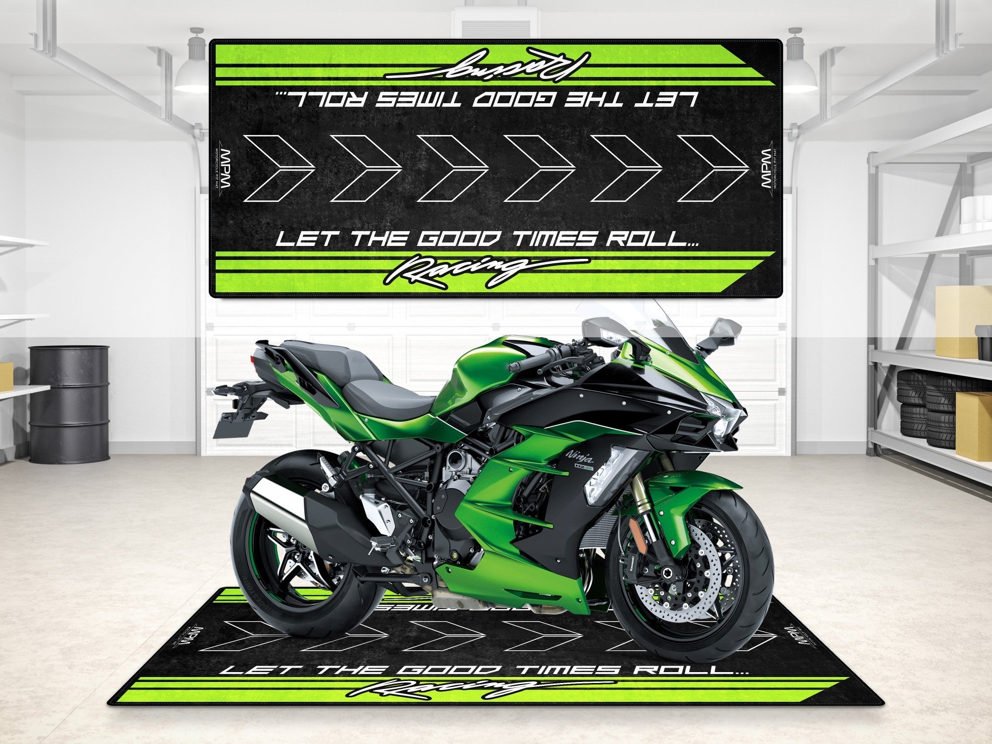 Kawasaki Motosikletler İçin Tasarlanmış Motosiklet Matı - MM7134