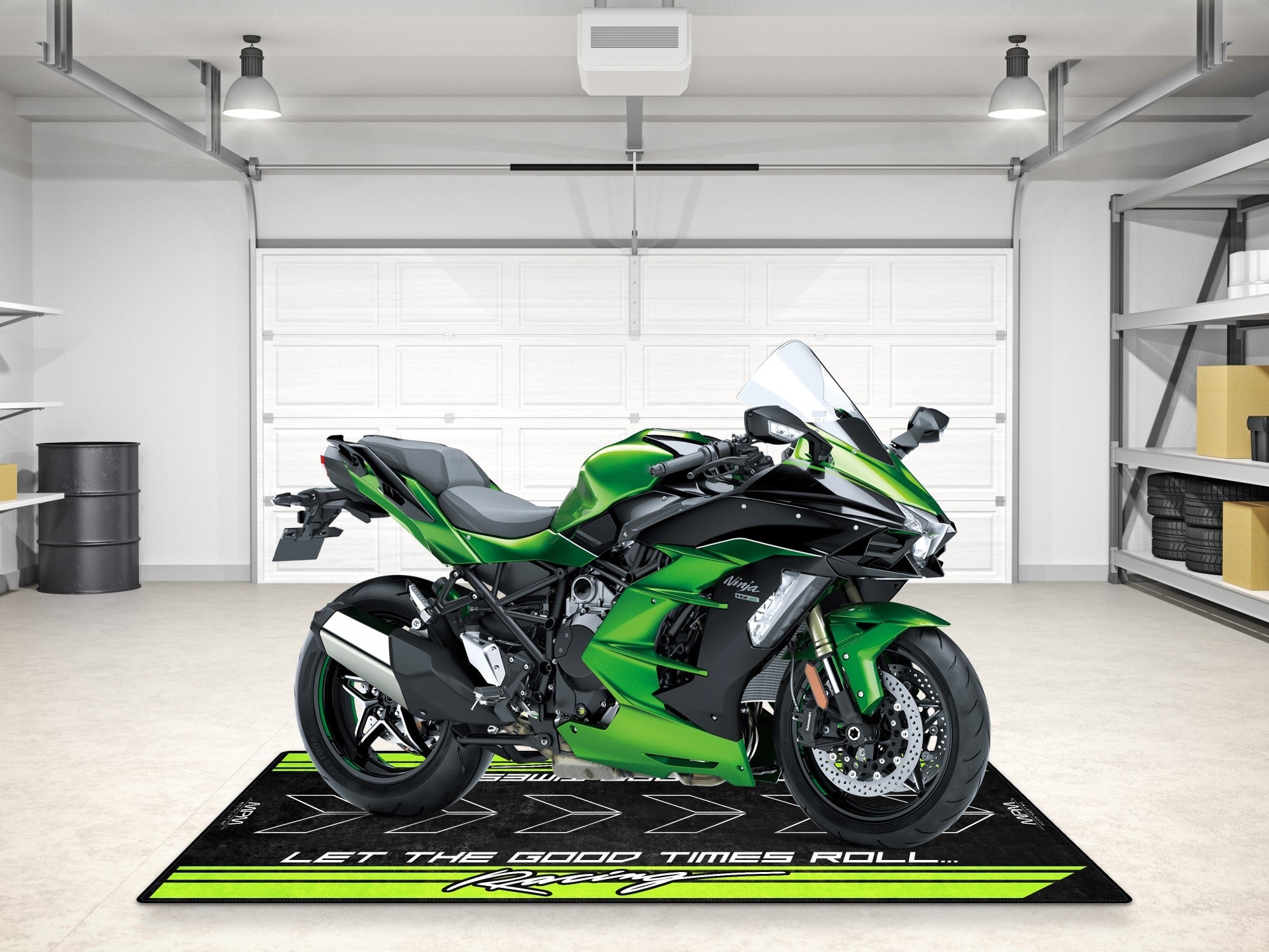 Kawasaki Motosikletler İçin Tasarlanmış Motosiklet Matı - MM7134