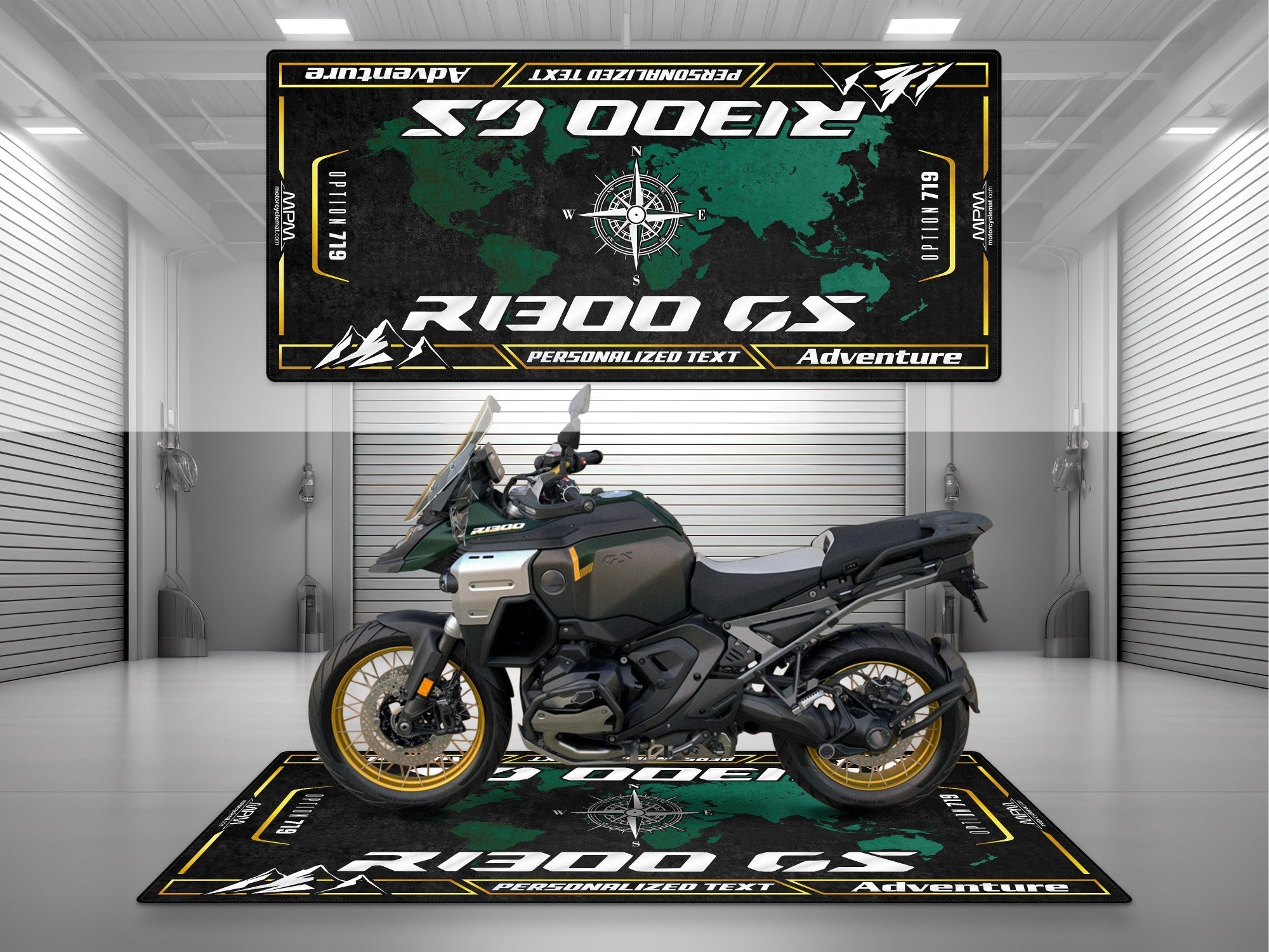  motorrad 100周年記念BOX BMW R1300 GS Adventure İçin Tasarlanmış Motosiklet Matı - MM4193
