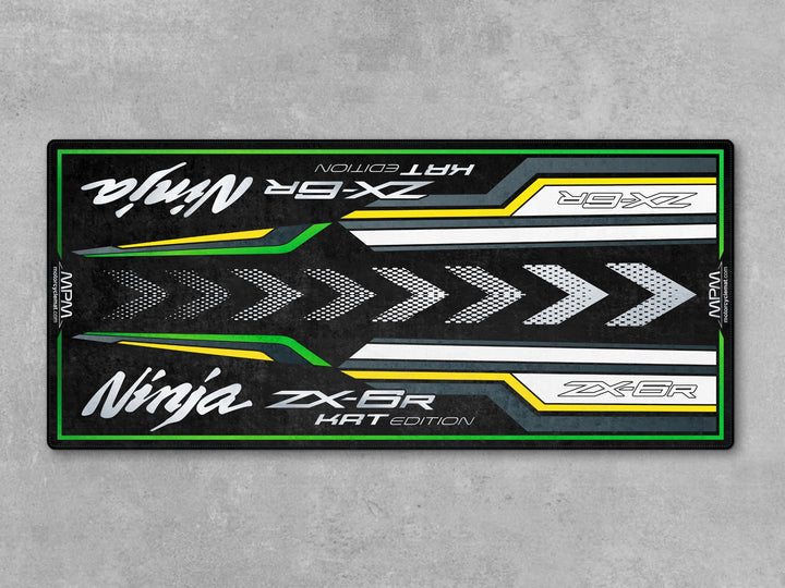 ZX6R Ninja KRT Edition motosiklet paspası, garaj halısı ve park matı olarak zemin koruyucu
