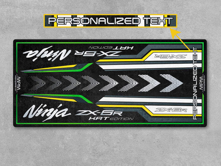 KRT ZX-6R personalized özel pit halısı, motorcu hediye ve sürüş ekipmanları için ideal paspas
