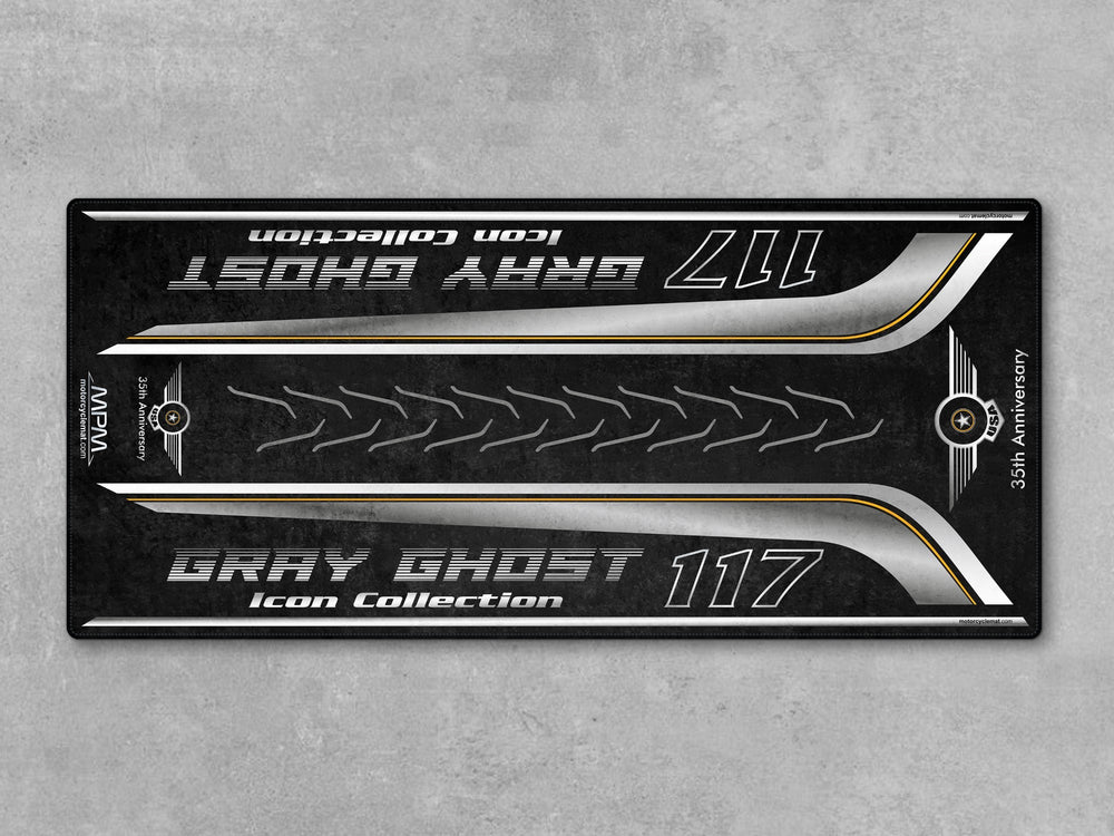 Fat Boy Gray Ghost 117 kişiye özel pit matı ve garaj paspası
