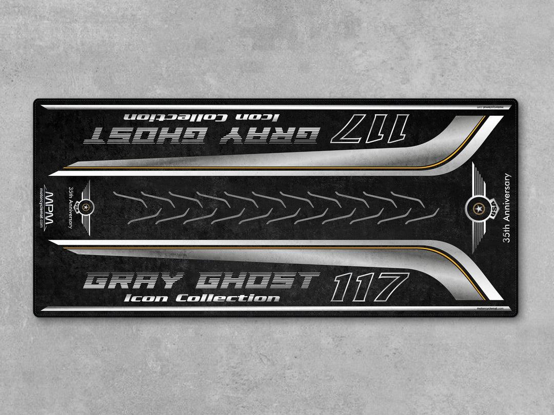 Fat Boy Gray Ghost 117 kişiye özel pit matı ve garaj paspası
