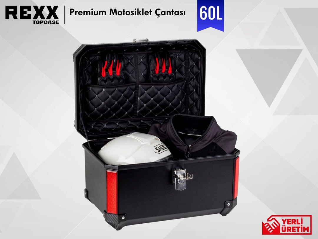 REXX TOPCASE PREMIUM - GÜÇLENDİRİLMİŞ ABS MOTOSİKLET ÇANTASI | UNIVERSAL