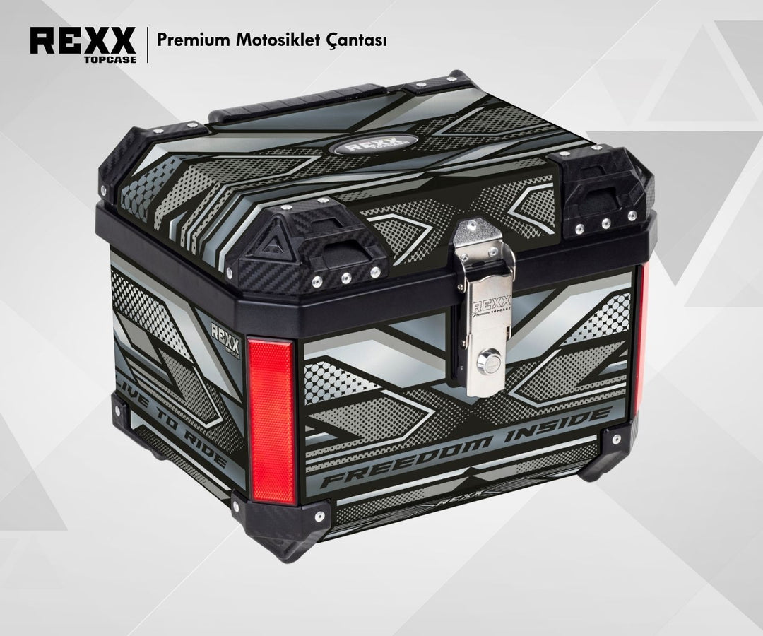REXX TOPCASE PREMIUM - GÜÇLENDİRİLMİŞ ABS MOTOSİKLET ÇANTASI | UNIVERSAL