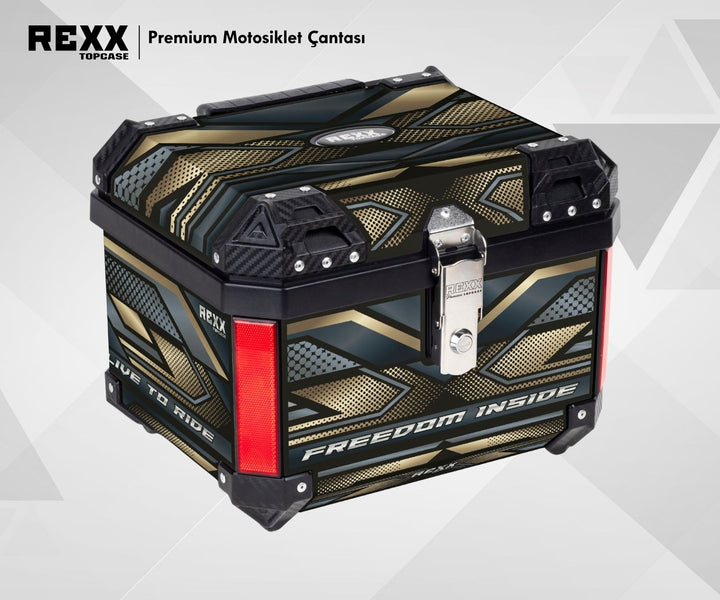 REXX TOPCASE PREMIUM - GÜÇLENDİRİLMİŞ ABS MOTOSİKLET ÇANTASI | UNIVERSAL