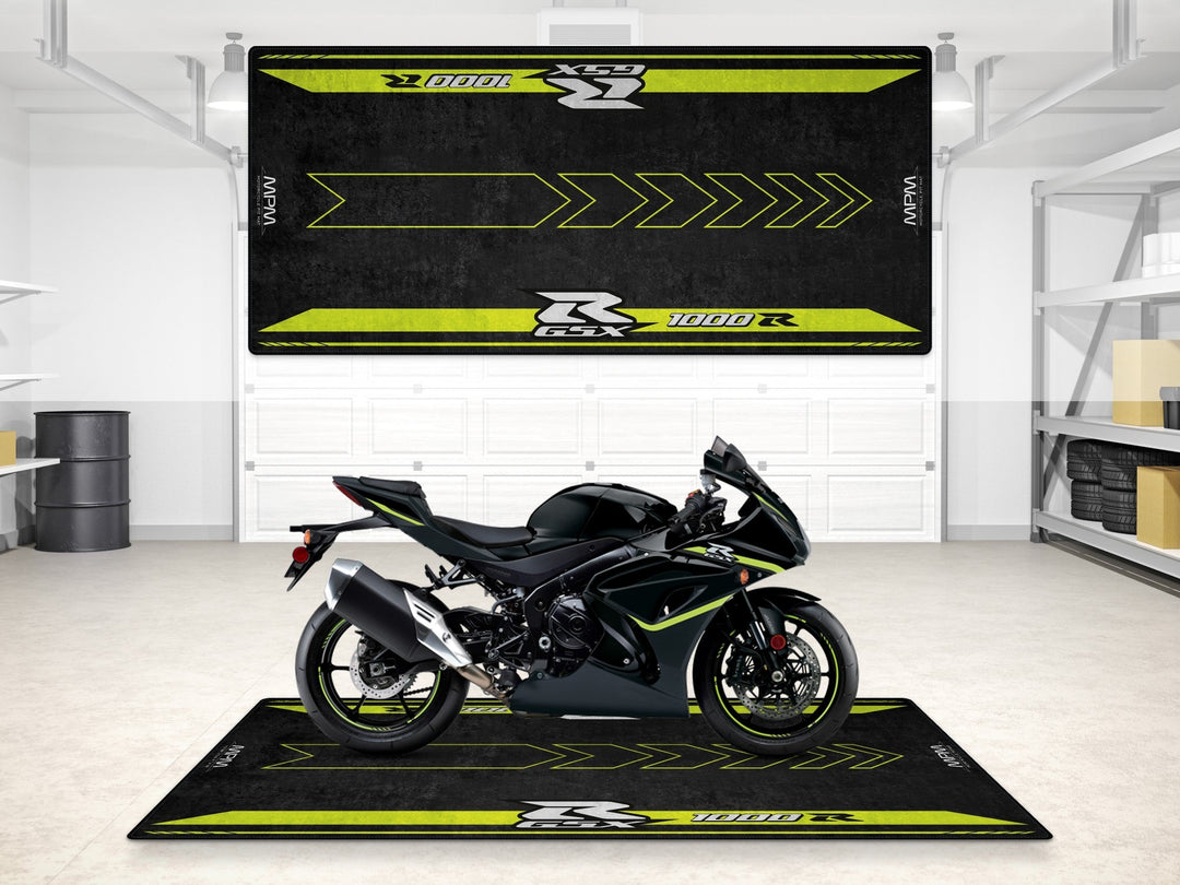 Suzuki GSX-R1000 Halısı – motosiklet garaj paspası ve zemin koruma matı
