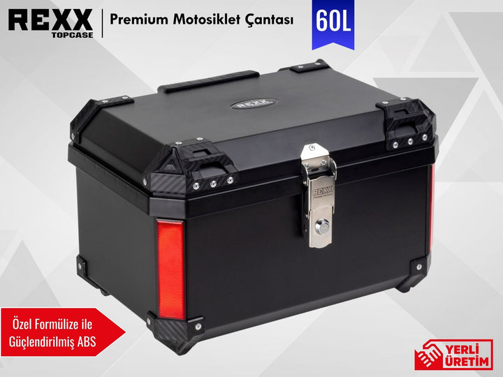 REXX TOPCASE PREMIUM - GÜÇLENDİRİLMİŞ ABS MOTOSİKLET ÇANTASI | UNIVERSAL